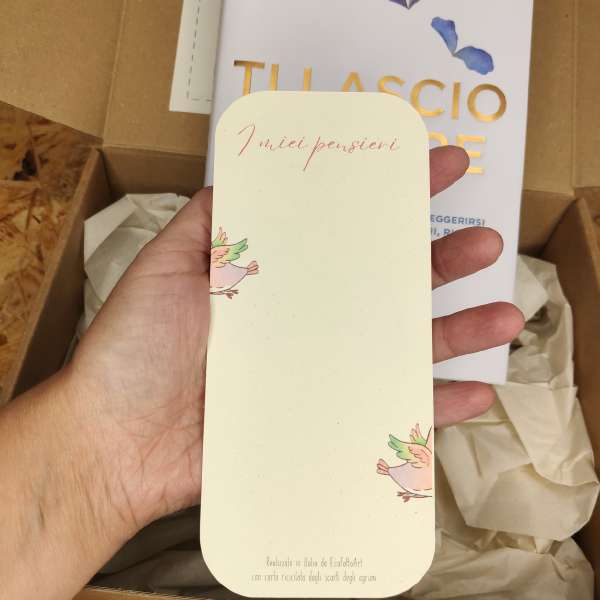 Segnalibro in carta riciclata - “Sei Libero” - Idea regalo per lettori